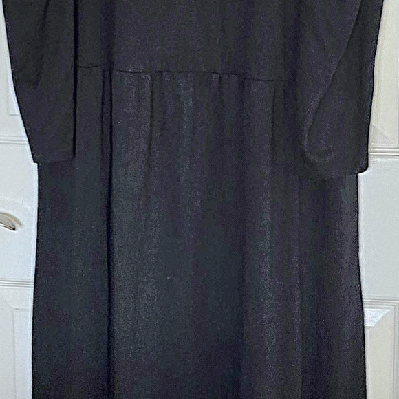 Who What Wear Dress Size XL Black Tiered Midi 3/4 Sleeve Puff Sleeve, Pockets - Picture 9 of 9